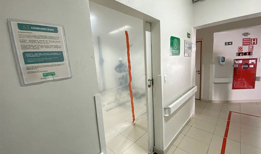 reforma hospitalar - sala raio x feita pela e3corp